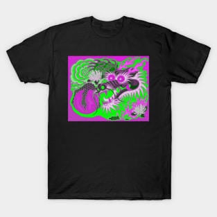 Neon Dragon With 4 Elements Variant 19 T-Shirt